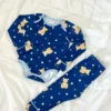 Body Bebê Pijama Ursos Estrelas