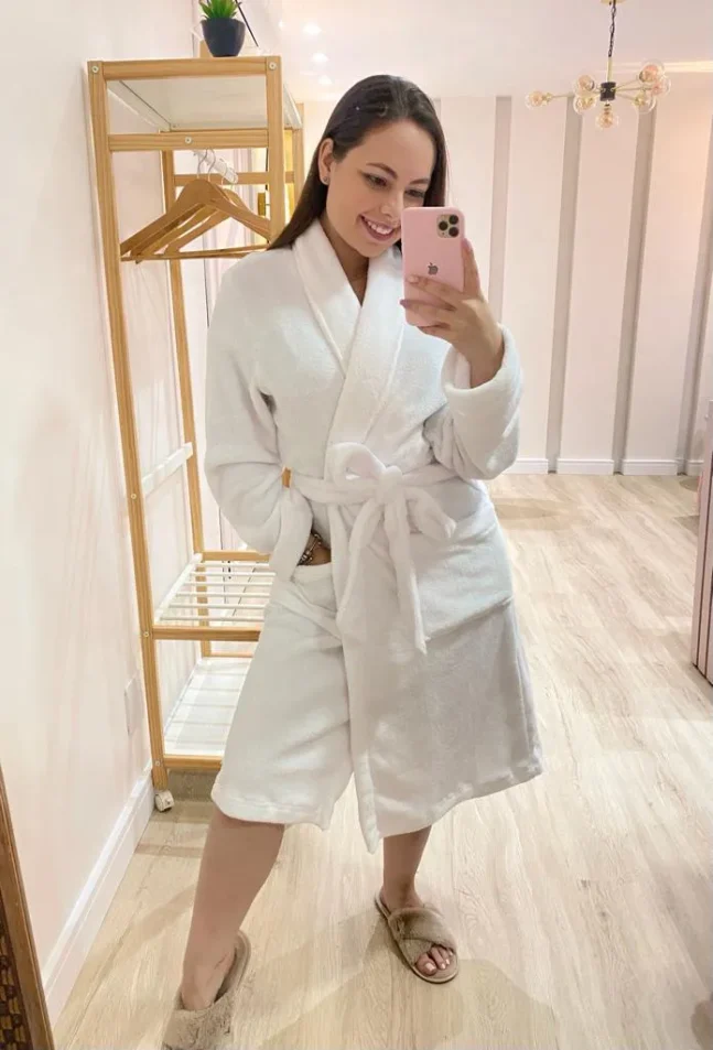Roupão Fleece Branco